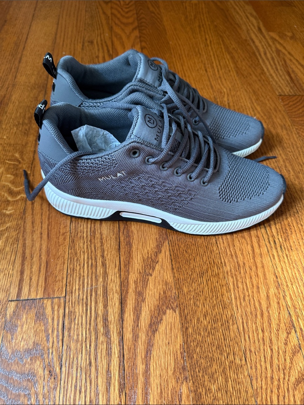 MULAT ULTRAPLEX Gray Knit Athletic Sneakers